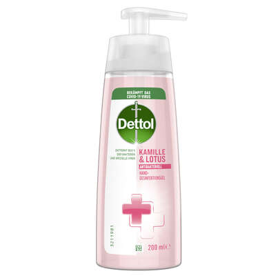 Dettol Antibakteriell Hand-Desinfektionsgel Kamillie &amp; Lotus 200 ml, A-Nr.: 5381544 - 01