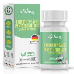Vitabay Pantothensäure (Vitamin B5) 500 mg Kapseln, A-Nr.: 5878776 - 01