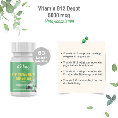 Vitabay Vitamin B12 Depot 5000 μg Lutschtabletten, A-Nr.: 5878440 - 05