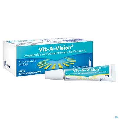 Sie sehen eine Packung Augen Salbe Vit-a-vision 5g 1st, Produktbild: 03 Augen Salbe Vit-a-vision 5g 1st, A-Nr.: 4238135 - 03