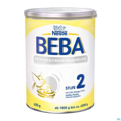 Sie sehen eine Packung Beba Fruehgeborenennahrung Stufe 2 12611 400g, Produktbild: 03 Beba Fruehgeborenennahrung Stufe 2 12611 400g, A-Nr.: 3435810 - 03