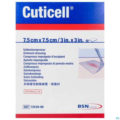 Wundauflagen Cutimed Distanzgitter Eucerit 7,5x 7,5cm 71007 10st, A-Nr.: 4321758 - 01