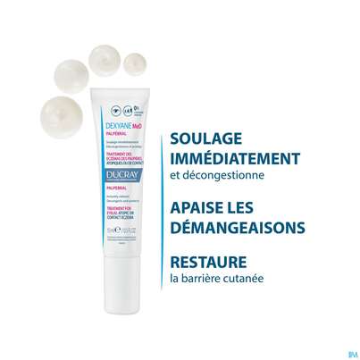 Sie sehen eine Packung Ducray Dexyane Med Creme Augenlid Neu 15ml, Produktbild: 12 Ducray Dexyane Med Creme Augenlid Neu 15ml, A-Nr.: 5659703 - 12