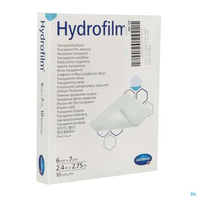 Sie sehen eine Packung Wundverband Hydrofilm 6x 7cm 10st, Produktbild: 04 Wundverband Hydrofilm 6x 7cm 10st, A-Nr.: 3697065 - 04
