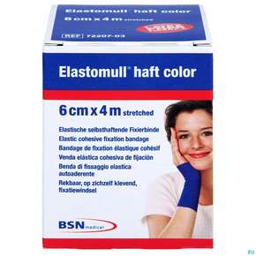 Elastische Binden Elastomull/haft/color Blau 4mx 6cm 1st, A-Nr.: 5427080 - 01