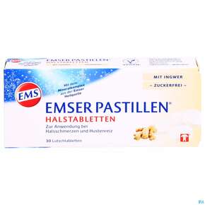 Emser Pastillen Zuckerfrei +ingwer 30st, A-Nr.: 4858004 - 01