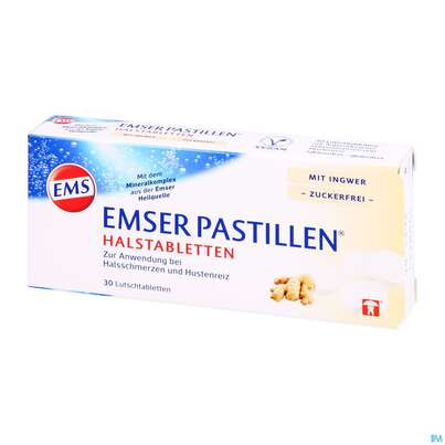 Emser Pastillen Zuckerfrei +ingwer 30st, A-Nr.: 4858004 - 02