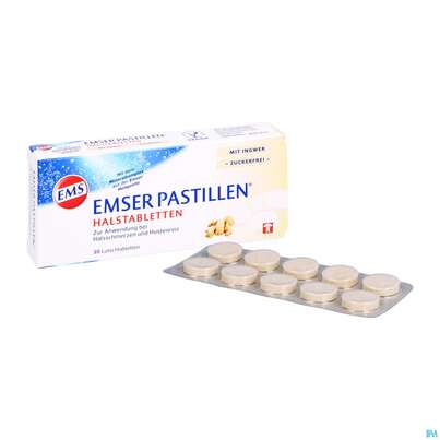 Emser Pastillen Zuckerfrei +ingwer 30st, A-Nr.: 4858004 - 05