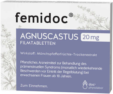 femidoc® AGNUSCASTUS 20 MG - FILMTABLETTEN, A-Nr.: 4984499 - 01