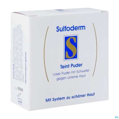 Sie sehen eine Packung Sulfoderm S Teint Kompakt-puder Natur 10g, Produktbild: 04 Sulfoderm S Teint Kompakt-puder Natur 10g, A-Nr.: 1843338 - 04