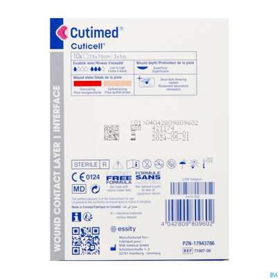 Wundauflagen Cutimed Distanzgitter Eucerit 7,5x 7,5cm 71007 10st, A-Nr.: 4321758 - 05