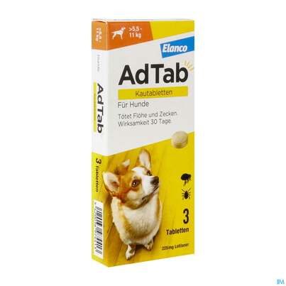 Adtab F Hunde Kautabl 225mg (5,5-11kg) 3st, A-Nr.: 5530607 - 02