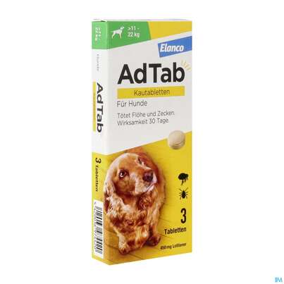 Adtab F Hunde Kautabl 450mg (11-22kg) 3st, A-Nr.: 5530613 - 02