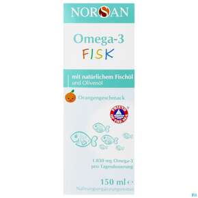 Omega -3 Norsan/fisk Kinder Fischoel Orange 150ml, A-Nr.: 5820699 - 01