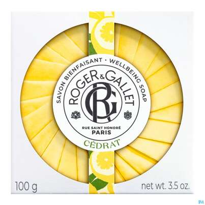 Sie sehen eine Packung Seifen Roger & Gallet Wellbeing Soap Cedrat 100g, Produktbild: 02 Seifen Roger & Gallet Wellbeing Soap Cedrat 100g, A-Nr.: 5733411 - 02