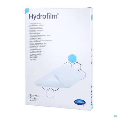 Sie sehen eine Packung Wundverband Hydrofilm 10x 15cm 10st, Produktbild: 07 Wundverband Hydrofilm 10x 15cm 10st, A-Nr.: 1657765 - 07