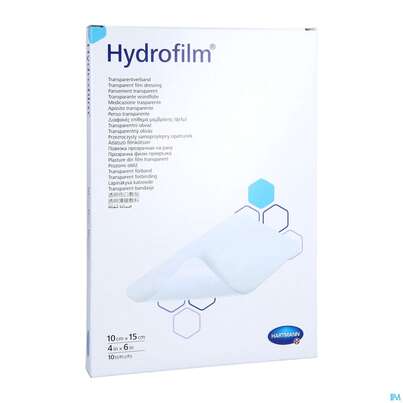 Sie sehen eine Packung Wundverband Hydrofilm 10x 15cm 10st, Produktbild: 08 Wundverband Hydrofilm 10x 15cm 10st, A-Nr.: 1657765 - 08