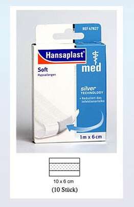 Hansaplast med soft 10cm x 6 cm 10 Stück, A-Nr.: 2843122 - 01