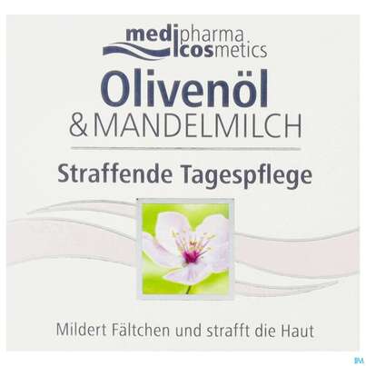 Sie sehen eine Packung Oliven -mandelmilch Tagespflege Straffende 50ml, Produktbild: 01 Oliven -mandelmilch Tagespflege Straffende 50ml, A-Nr.: 3620045 - 01