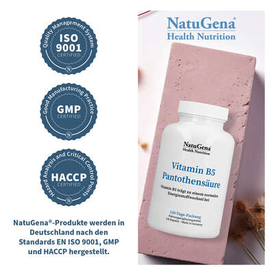 NatuGena Vitamin B5 Pantothensäure Kapseln, A-Nr.: 5926765 - 06