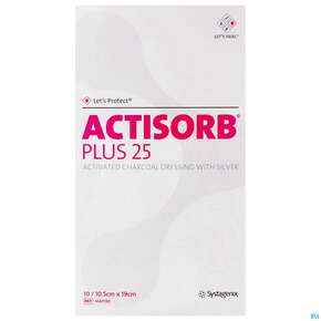 Actisorb/plus 25 Silber -chemomedica Steril/map190 19x 10,5cm 10st, A-Nr.: 4261890 - 01