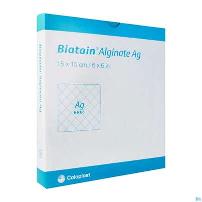 Biatain/ag Alginatkompresse Steril/+silber 15x15cm Nr 37 10st, A-Nr.: 4050963 - 02