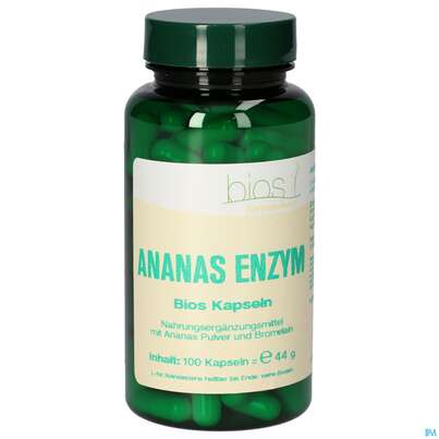 Sie sehen eine Packung Bios Ananas Enzym 100 Kapseln, Produktbild: 01 Bios Ananas Enzym 100 Kapseln, A-Nr.: 4070138 - 01