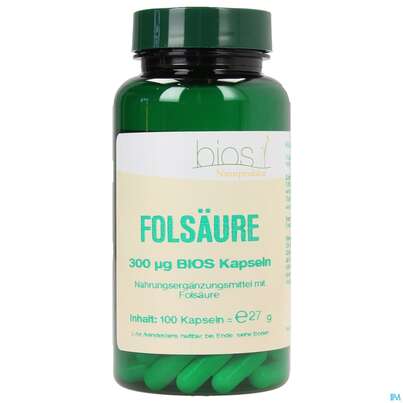 Bios Folsäure 300 µg 100 Kapseln, A-Nr.: 3891198 - 02