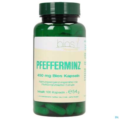 Bios Pfefferminz 450mg 100 Kapseln, A-Nr.: 3892677 - 02