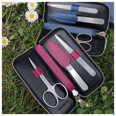 Sie sehen eine Packung Canal Etui/3-teilig Reissverschluss Rindspaltleder Beere 5384- 1st, Produktbild: 04 Canal Etui/3-teilig Reissverschluss Rindspaltleder Beere 5384- 1st, A-Nr.: 4857507 - 04