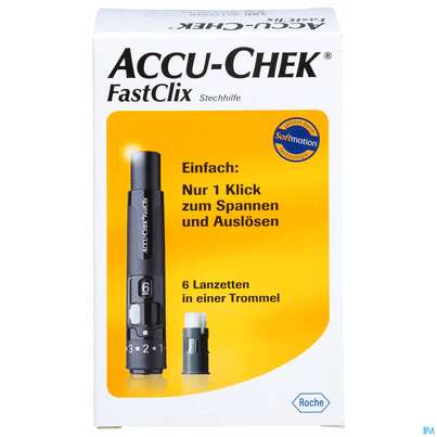 Diagnostika U.zubehoer Accu-chek Fastclix/set Stechhilfe +12lanzett C2 69 1pk, A-Nr.: 5161570 - 01