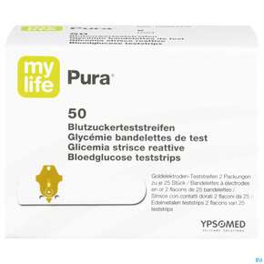 Diagnostika U.zubehoer Blutzuckermessgeraet My/pura Teststreifen Box 50st, A-Nr.: 3943541 - 01