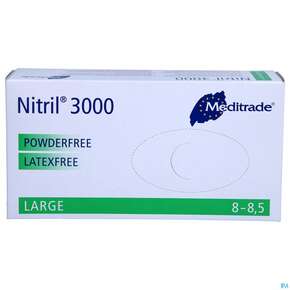 Einmalhandschuhe Eurohelp Puderfrei/latexfrei Nitril Blau L 100st, A-Nr.: 4295297 - 01