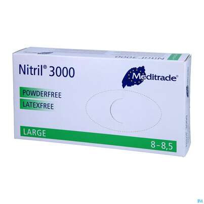 Einmalhandschuhe Eurohelp Puderfrei/latexfrei Nitril Blau L 100st, A-Nr.: 4295297 - 02