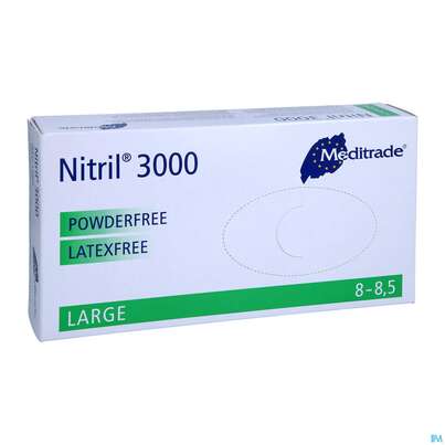 Einmalhandschuhe Eurohelp Puderfrei/latexfrei Nitril Blau L 100st, A-Nr.: 4295297 - 03