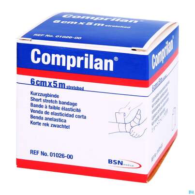 Sie sehen eine Packung Elastische Binden Comprilan Textilelast.kurzzugbinde 5mx 6cm Nr 0102600 1st, Produktbild: 04 Elastische Binden Comprilan Textilelast.kurzzugbinde 5mx 6cm Nr 0102600 1st, A-Nr.: 1402924 - 04