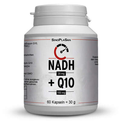 NADH 20 mg + Q10 100 mg 60 Kapseln, A-Nr.: 4867411 - 01