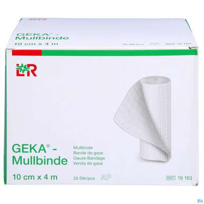 Mullbinden Geka/lose 4mx 10cm 20-f 20st, A-Nr.: 4341407 - 01