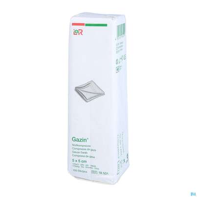 Mullkompressen Gazin Baumw.17faedig Unsteril 12fach 5x 5cm 100st, A-Nr.: 2386943 - 02