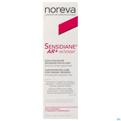 Sie sehen eine Packung Noreva Sensidiane/ar+ Anti-roetungen Intensiv Konzentrat 30ml, Produktbild: 02 Noreva Sensidiane/ar+ Anti-roetungen Intensiv Konzentrat 30ml, A-Nr.: 5718156 - 02