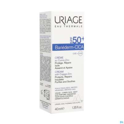 Uriage Bariederm-cica Creme Spf50 40ml, A-Nr.: 5617780 - 02