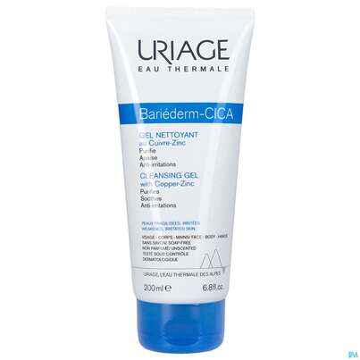 Uriage Bariederm-cica Reinigungsgel +kupfer-zink 200ml, A-Nr.: 5617828 - 01