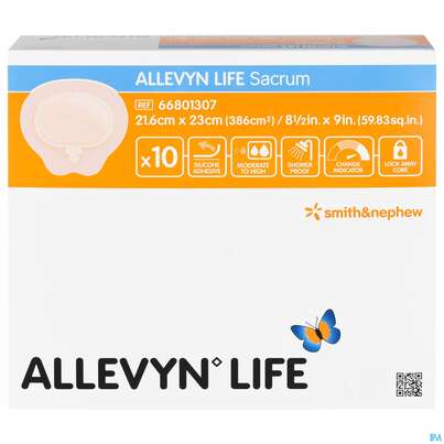 Wundverband Allevyn Life Schaumstoffverb.silikon Sacrum 21,6x 23,5cm 10st, A-Nr.: 4137121 - 01