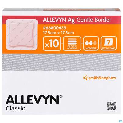 Wundverband Allevyn/silikon-gel Besch. Ag Gentle Border 17,5x 17,5cm 10st, A-Nr.: 3329019 - 01