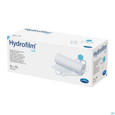 Sie sehen eine Packung Wundverband Fixierfolie Hydrofilm Roll Unsteril 10mx15cm 1st, Produktbild: 03 Wundverband Fixierfolie Hydrofilm Roll Unsteril 10mx15cm 1st, A-Nr.: 3289449 - 03