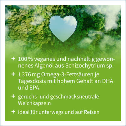 Sie sehen eine Packung NatuGena Omega-3 Vegane Kapseln, Produktbild: 02 NatuGena Omega-3 Vegane Kapseln, A-Nr.: 5847310 - 02