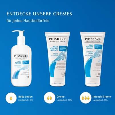 Sie sehen eine Packung PHYSIOGEL® Daily Moisture Therapy Intensiv Creme für normale bis trockene, raue Haut, Produktbild: 05 PHYSIOGEL® Daily Moisture Therapy Intensiv Creme für normale bis trockene, raue Haut, A-Nr.: 5388486 - 05