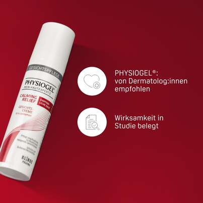 Sie sehen eine Packung PHYSIOGEL® Calming Relief Gesichtscreme für empfindliche Haut, Produktbild: 04 PHYSIOGEL® Calming Relief Gesichtscreme für empfindliche Haut, A-Nr.: 5388405 - 04
