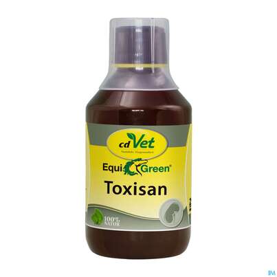 Sie sehen eine Packung Veterinaerprodukte Cdvet Equigreen Toxisan 250ml, Produktbild: 01 Veterinaerprodukte Cdvet Equigreen Toxisan 250ml, A-Nr.: 4589320 - 01