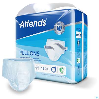 Sie sehen eine Packung Inkontinenz Attends/pull-ons Pants/einmalhosen 6 Medium 72st, Produktbild: 02 Inkontinenz Attends/pull-ons Pants/einmalhosen 6 Medium 72st, A-Nr.: 5603795 - 02